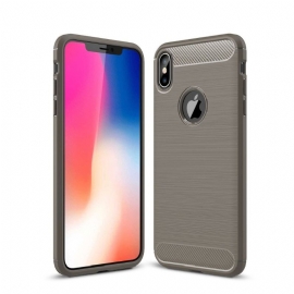 Kryt Na iPhone XS Max Flexibilní Kartáčovaný Efekt