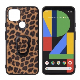 Kryty Na Mobil Na Google Pixel 5 Leopardí Vzor S Prstenem