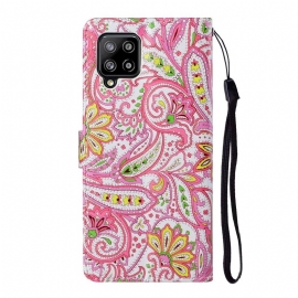 Flipové Pouzdro Na Samsung Galaxy A42 5G Paisley Flower