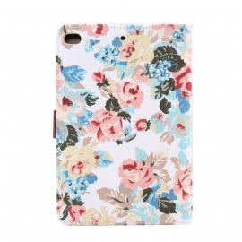 iPad Mini 2019 – Floral Cover Textilie Cover – White