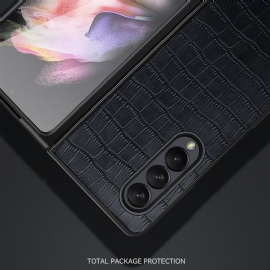 Kryt Na Samsung Galaxy Z Fold 3 5G Kožený Efekt Sulada Croco