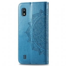 Flipové Pouzdro Na Samsung Galaxy A10 Reliéfní Květinová Mandala