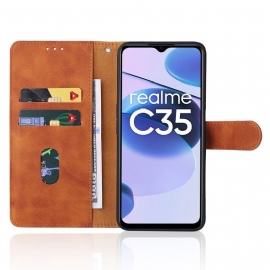 Flipové Pouzdro Na Realme C35 Měkký Dotek