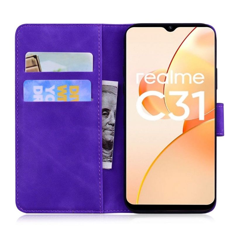 Flipové Pouzdro Na Realme C35 Římský Měkký Dotek