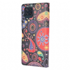 Kožené Pouzdro Na Samsung Galaxy M32 Paisley Flower