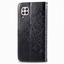 Flipové Pouzdro Na Huawei P40 Lite Držák Karty Mandala Sun