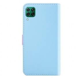 Flipové Pouzdro Na Huawei P40 Lite Tříbarevné Švy