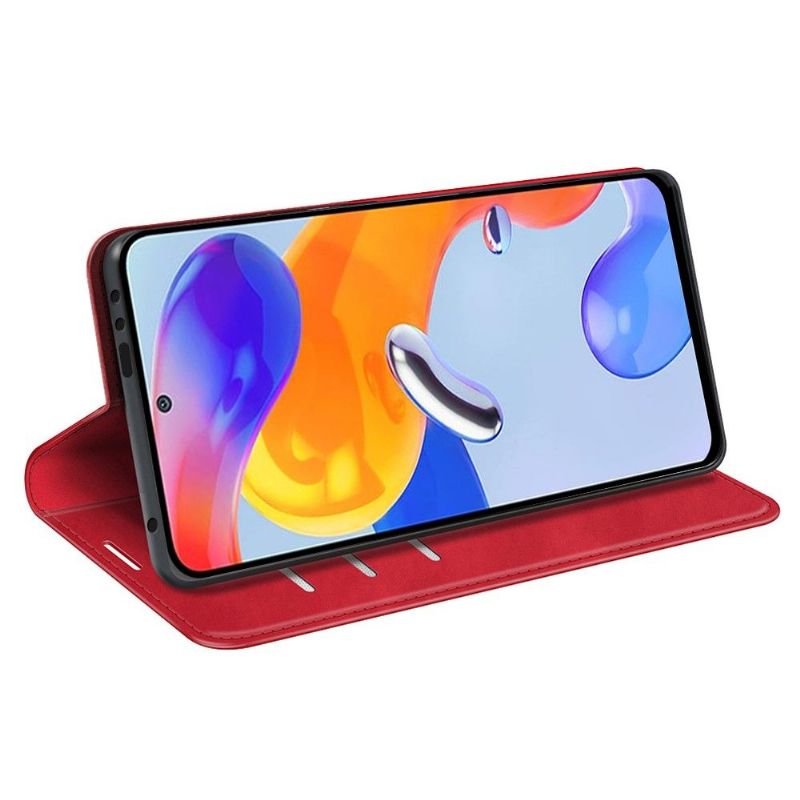 Kožené Pouzdro Folio Na Xiaomi Redmi Note 11 Pro / 11 Pro 5G Funkce Stojanu Z Umělé Kůže