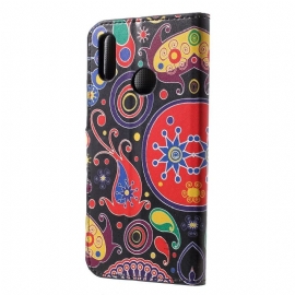 Kožené Pouzdro Folio Na Honor 10 Lite Držák Karty Se Vzorem Paisley